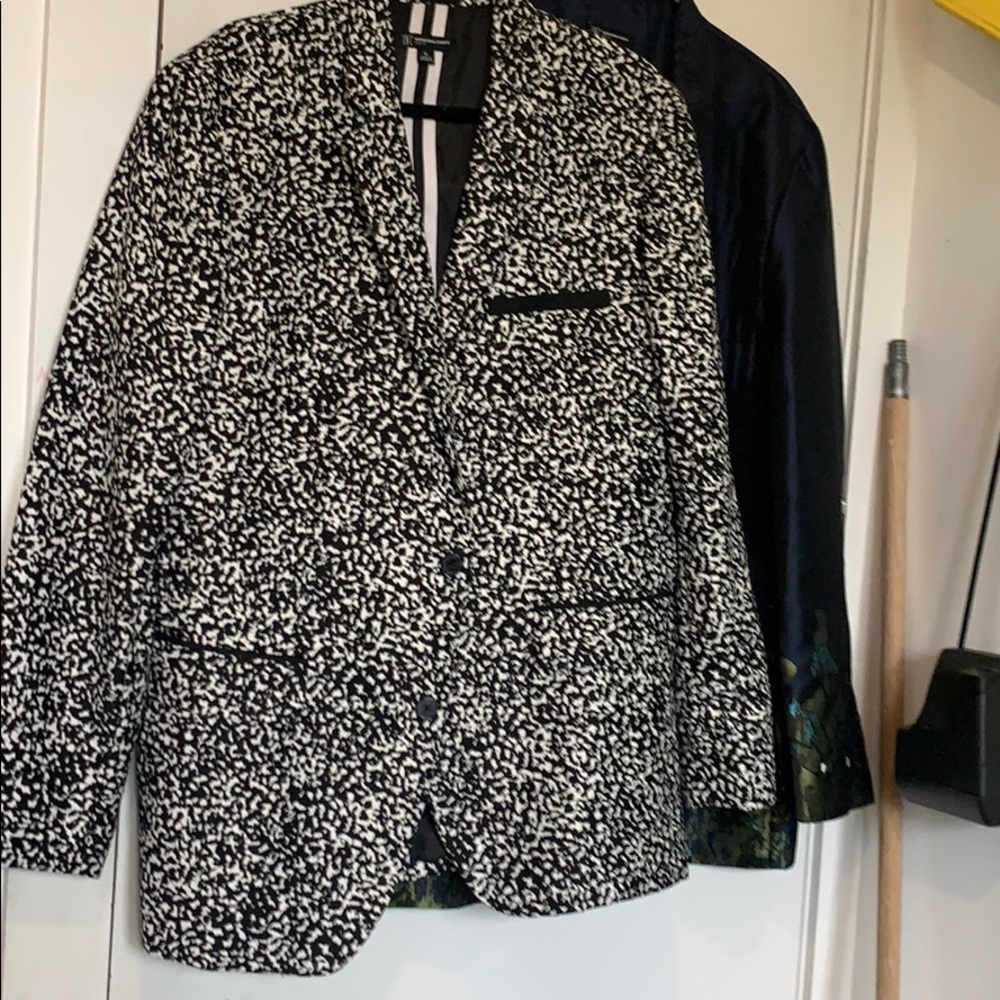 Black and white cocktail blazer